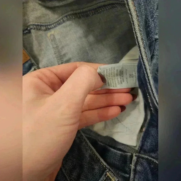 American Eagle Medium Wash Blue Jeans Size 2S 28" Waist Straight Leg #C69 - Picture 2 of 5
